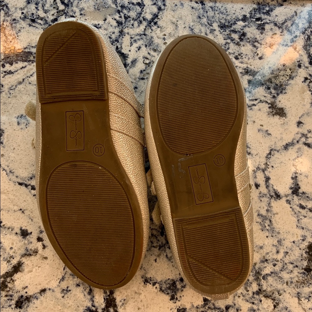 Jessica Simson Gold Double Shoes Size 10 - Picture 7 of 7